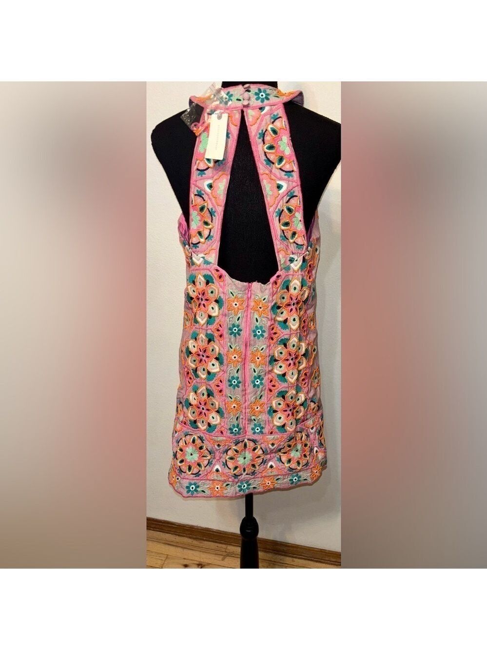 NEW Rare Anthropologie Statement Beaded Embroidered Floral Evening Dress Size 2 - Picture 11 of 15